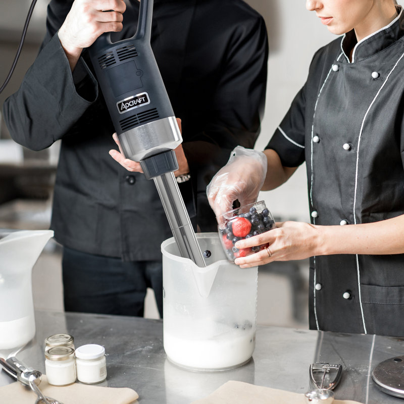 Adcraft 10" Black and Stainless Steel Commercial Immersion Blender