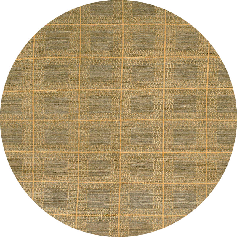 Tapis abstrait moderne 1494, Rond 5 pi