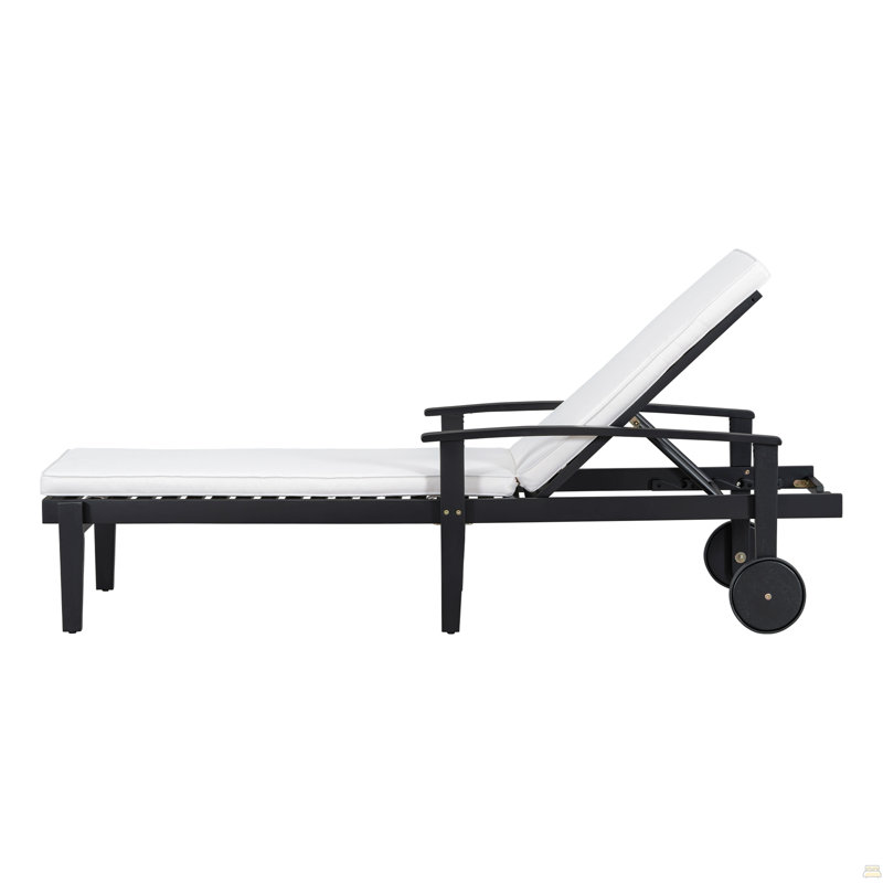 Chaise Lounge, Black, White