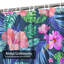 Rideau de douche imperméable hibiscus à motif floral tropical avec 12 crochets-1344942534