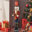 Handmade Wood Nutcracker Drummer Soldier Statue-1736535209