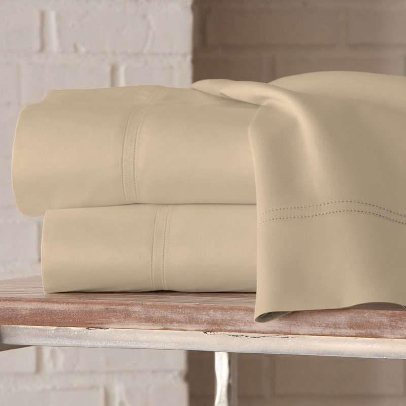 Virtuoso 600 Thread Count Egyptian-Quality Cotton Sateen Pillowcase, Standard Pillowcase, Platinum