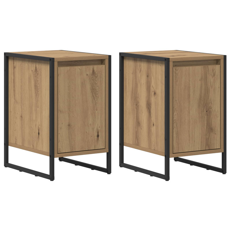 39.5 cm W Bedside Table, Artisian Oak
