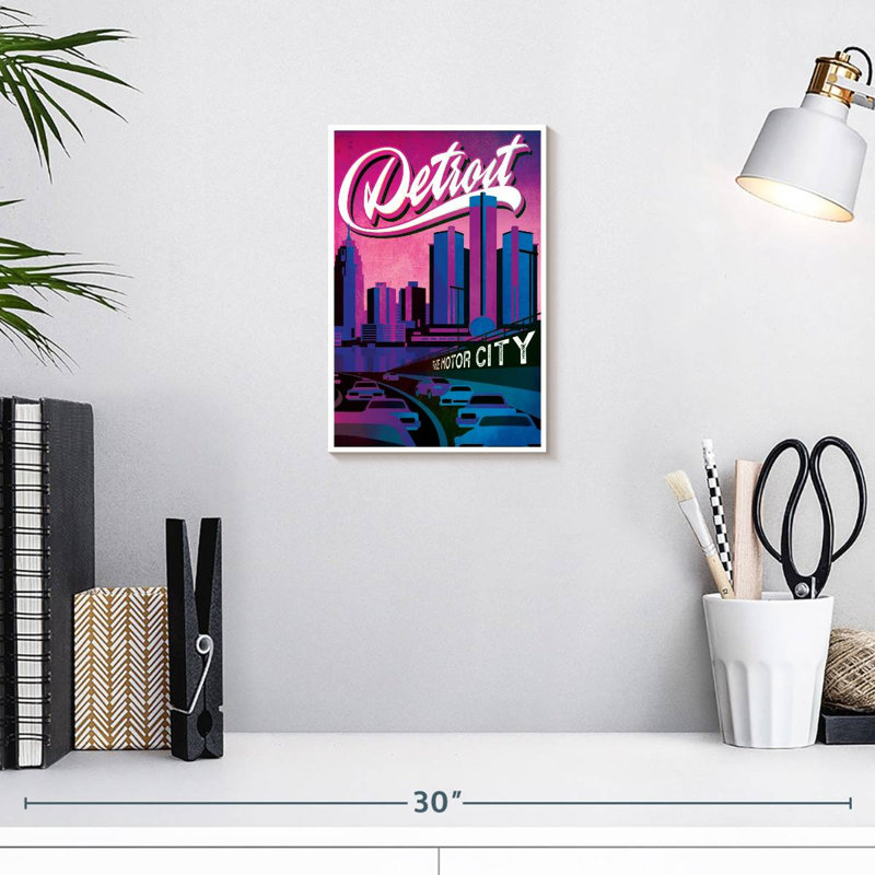 The Motor City Detroit, 12" H x 8" W