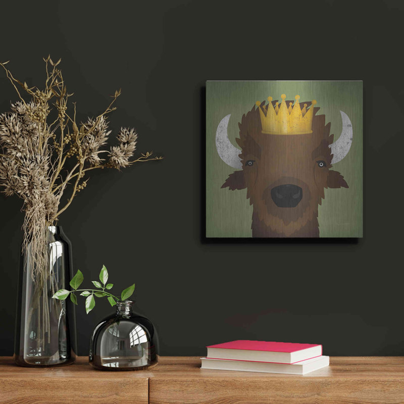«Buffalo III with Crown» par Ryan Fowler, H 12 po x l 12 po