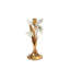 Porte-bougie sculpté à motif floral