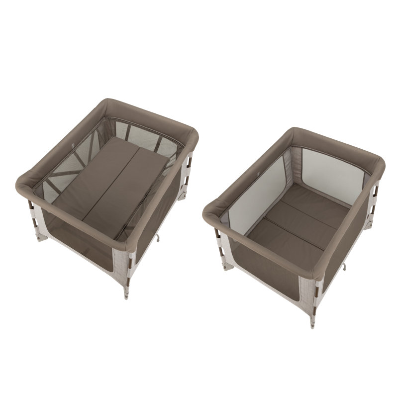 Height Adjustable and Foldable Playpen, Classic Truffle