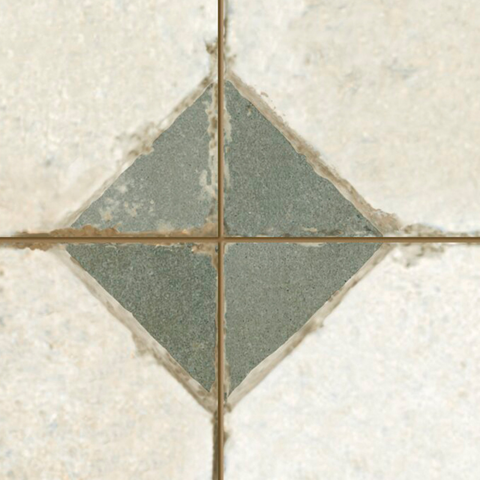 Kings Yard 18" x 18" Ceramic Patterned Tile,  Beige/Green
