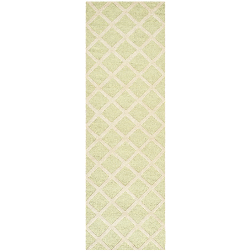 Sanyla Hand Tufted Wool Geometric Rug, Runner 2'6" x 8'