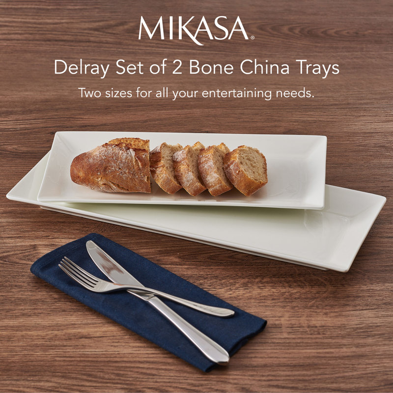 Delray Chip Resistant Bone China Serving Platters