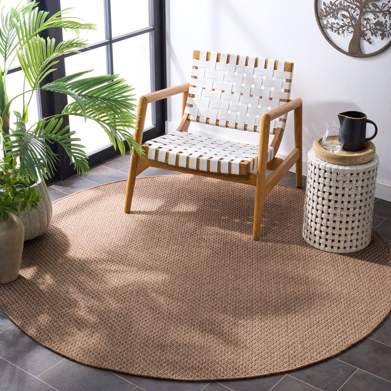 Sisal Performance 800 Performance Solid Color Indoor Rug, Round 6'7"