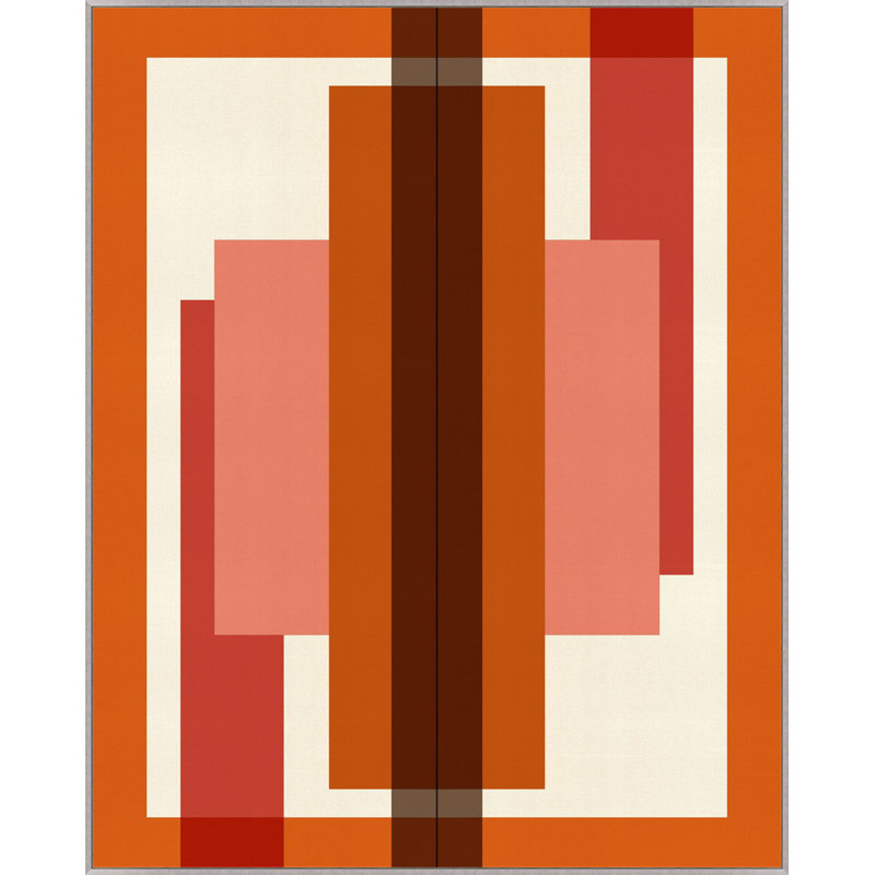 Red Geo Diptych Print by StudiObjet