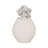 Ribbed Sculptural Stoneware Porcelain Flower Vase for Kitchen Island - Home Decor Tall Design for Table Placement on Dining Table - Ivory & Tan-1294797457