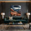 «Watercolor Landscape 49», art mural sur toile noire