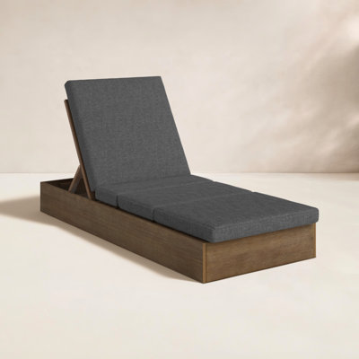 Fatima Wood Chaise Lounge Chair 