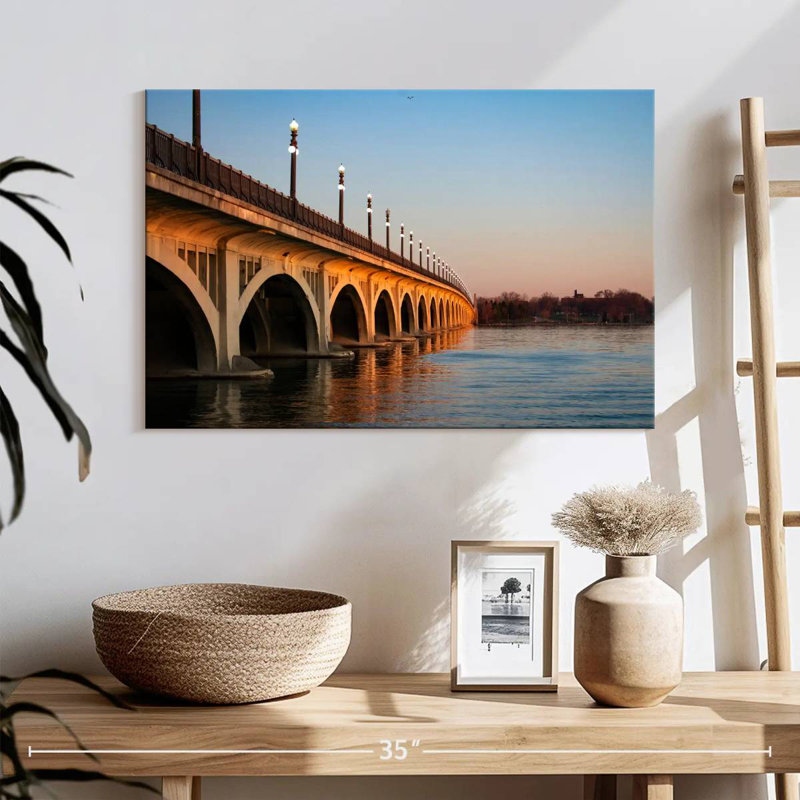 Detroit MacArthur Bridge, 16" H x 24" W