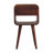 Mini Caramel Curved Bedside With Lower Slot-108808822