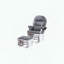 Fauteuil coulissant avec repose-pieds, microfibre et mouvement coulissant fluide