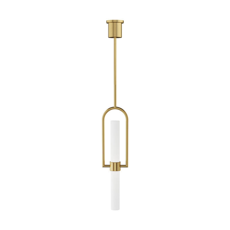 Calumn 1 - Light LED Pendant, Natural Brass