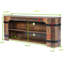 Console rustique de style campagnard de 160 cm avec rangement ouvert à 2 niveaux