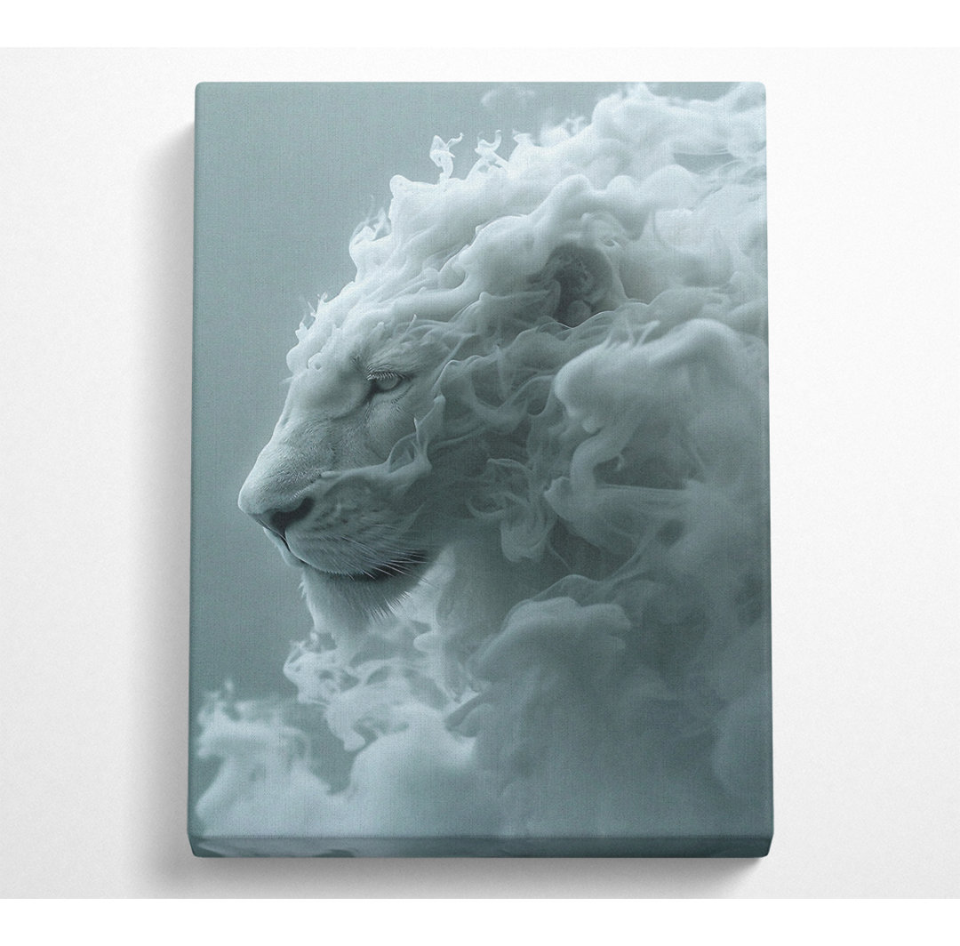 Lioness Smoke - Kunstdrucke auf Leinwand - Wrapped Canvas