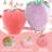 Velvet Strawberry Decorative Pillows for Couch Decor (Set of 2)-1588316139