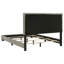 Lit tapissier double à panneau Efram Taupe-345715908