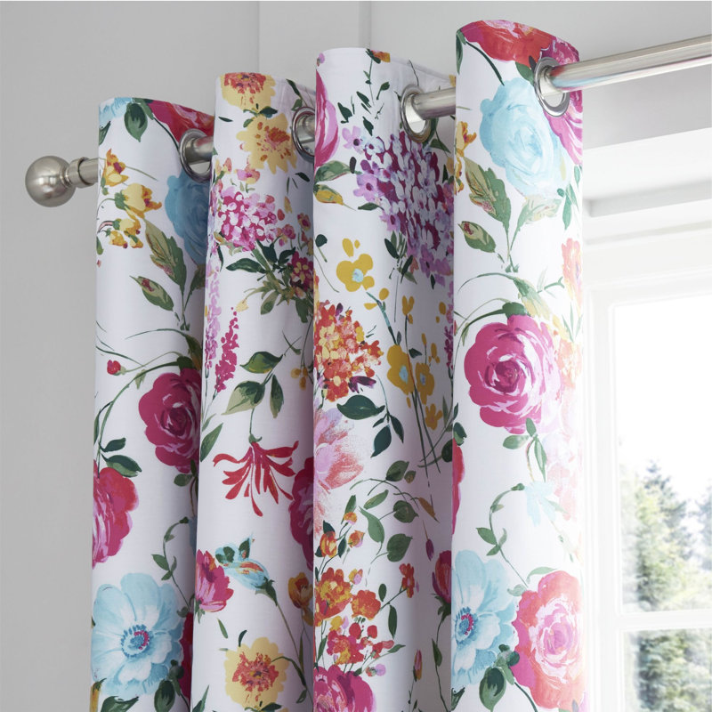 Salisbury Eyelet Blackout Curtains, 168 W x 183 D cm