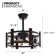19" Flush Mount Caged Ceiling Fan with Remote, Reversible Low Profile Ceiling Fan without Light Bulb