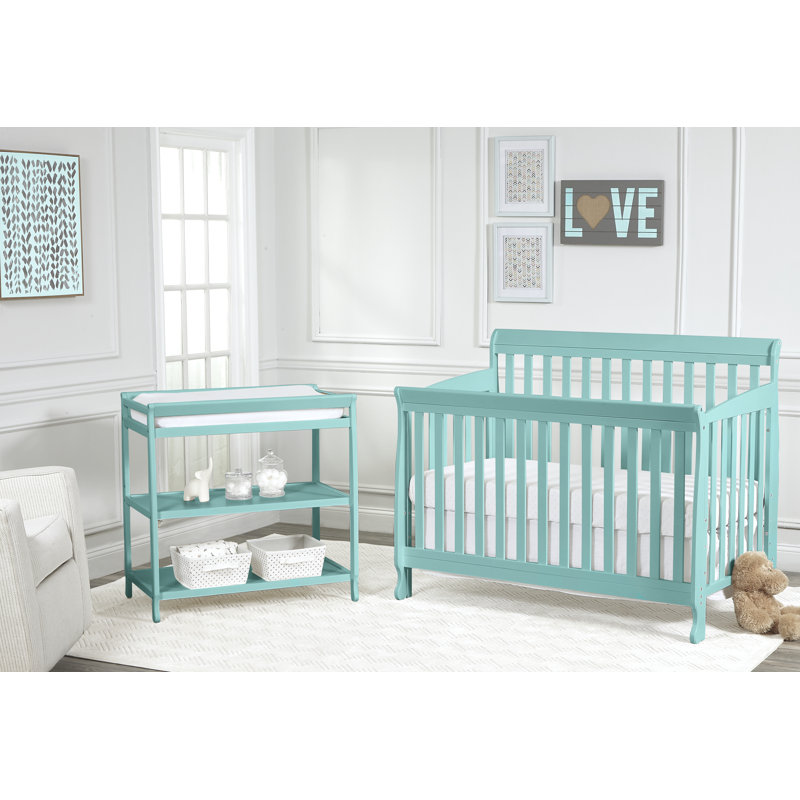 Riley Convertible 2 -Piece Nursery Furniture Set, Turquoise