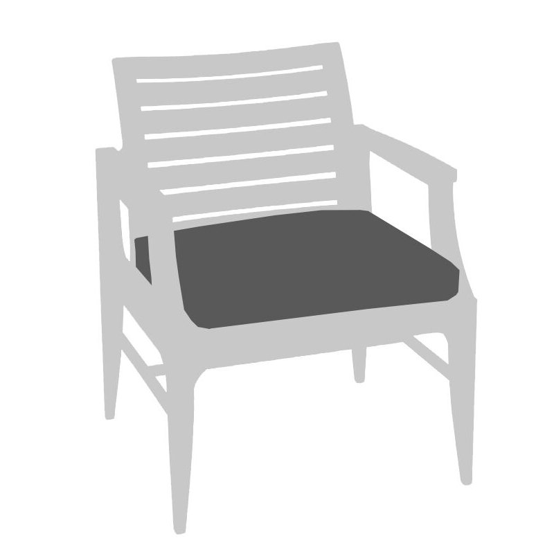 Chaise de terrasse limitée avec coussin 100