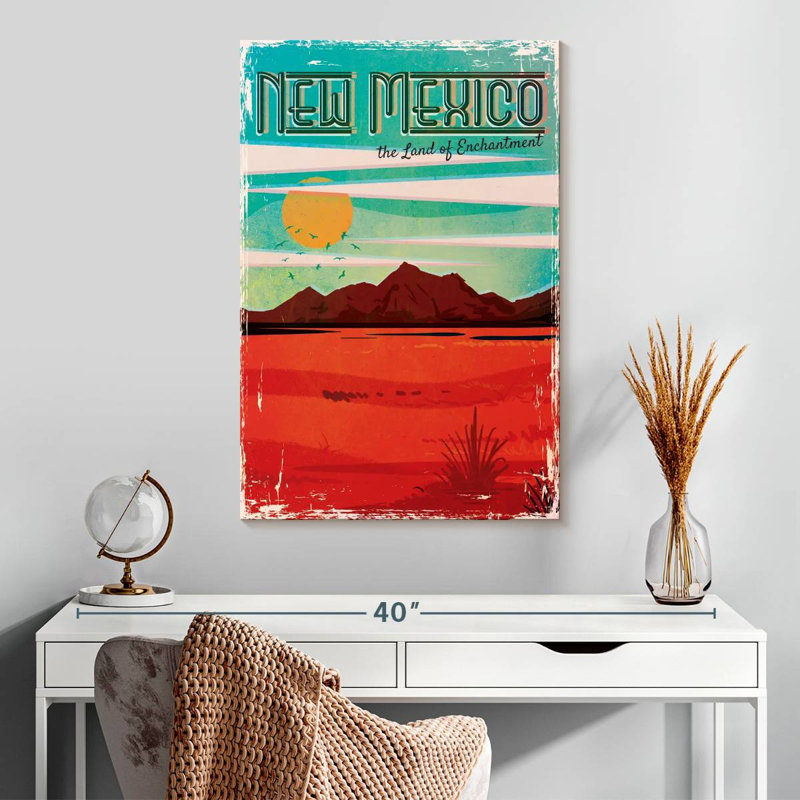Land of New Mexico, reproduction sur toile, H 30 po x l 20 po x P 1,25 po