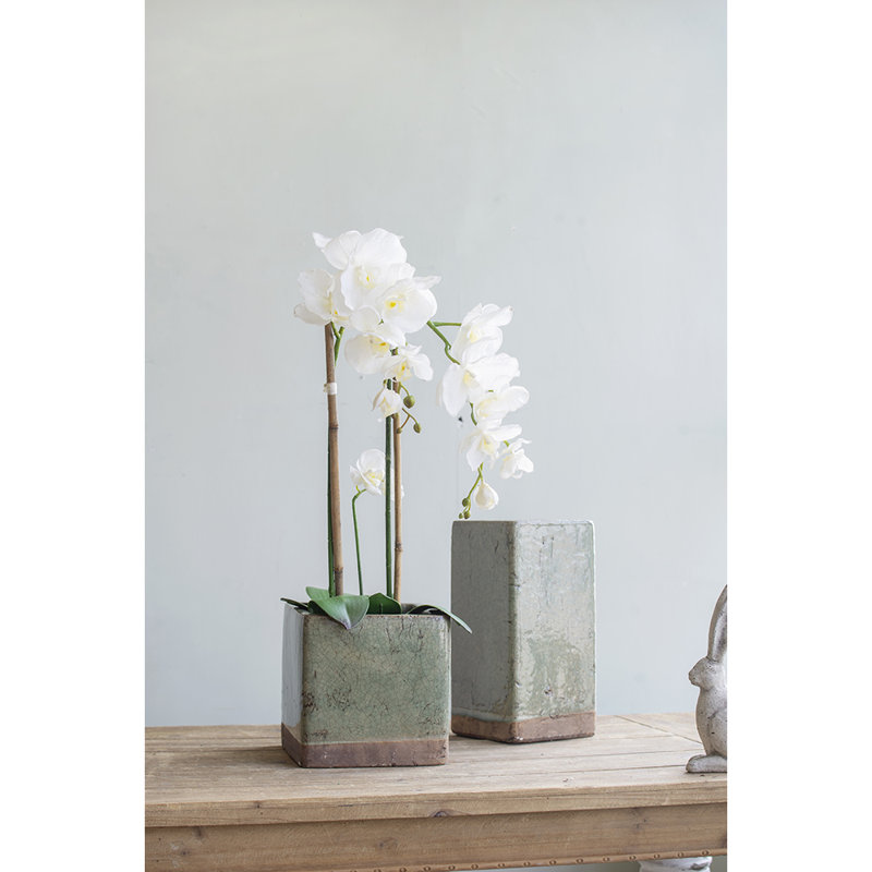 Boîte à fleurs 100% céramique Lavalley, H 6,3 po x l 6,3 po x P 6,3 po