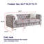 Canapé en velours de style Chesterfield avec détails capitonnés et pieds en métal