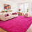 Solid Rug Soft Fluffy Rose Red Indoor Area Rug for Living Room Bedroom Nursery Kids Room-805677173-835077181
