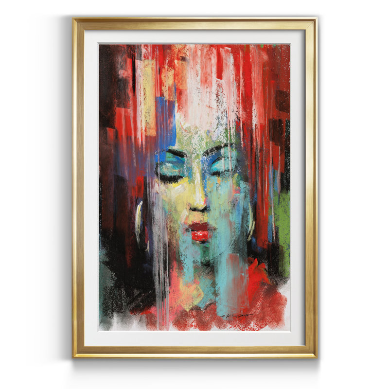 Pop Pastel III - Cadre photo, reproduction d'art sur papier, H 30,5 po x l 42,5 po x P 1,5 po, Doré