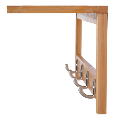 Naugatuck Solid Wood Wall 4 - Hook Wall Mounted Coat Rack
