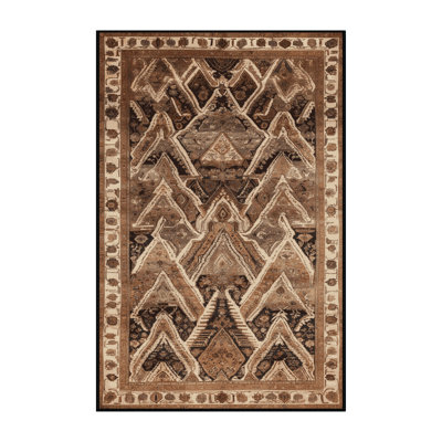 Tapis brun lavable à la machine