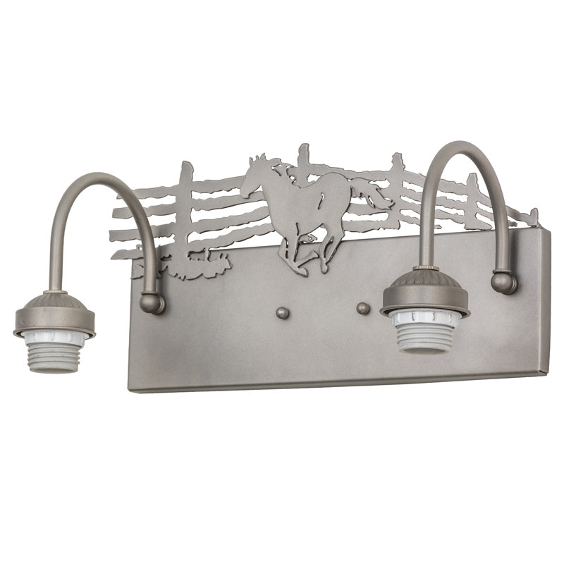 Rustic Lodge 2 - Light Vanity Light, Industrial Steel