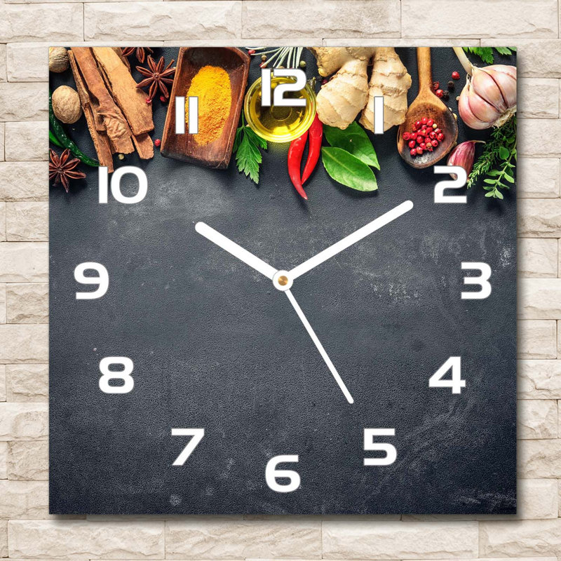 Immogene Glass Wall Clock, White/Grey