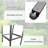 55" Pub Height High Top Bar Table With 2 Cushioned Bar Stools