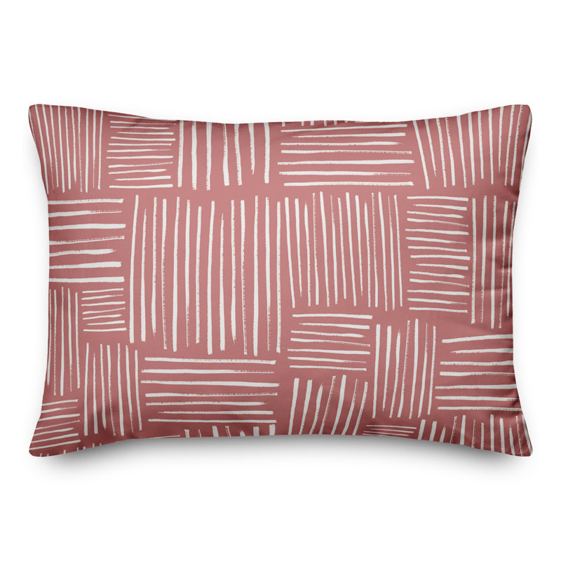  Housse et insert de coussin rectangulaire d'extérieur 19, Rose