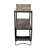 Rustic Industrial Design Demilune Shape Textured Metal Distressed Wood Console Table-507649300