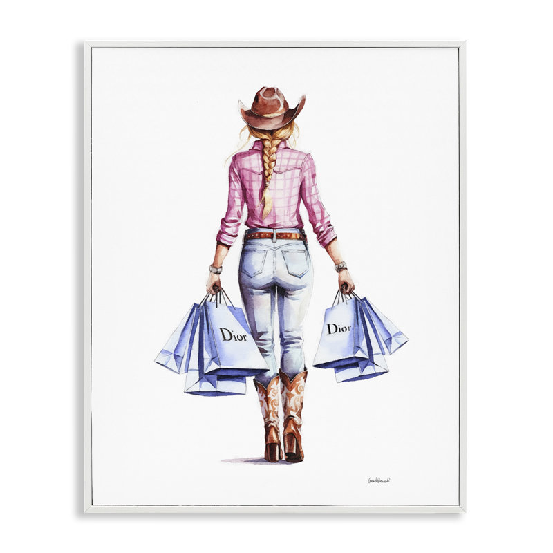  «Glam Cowgirl», art de la giclée encadrée par Amanda Greenwood, H 14 po x l 11 po