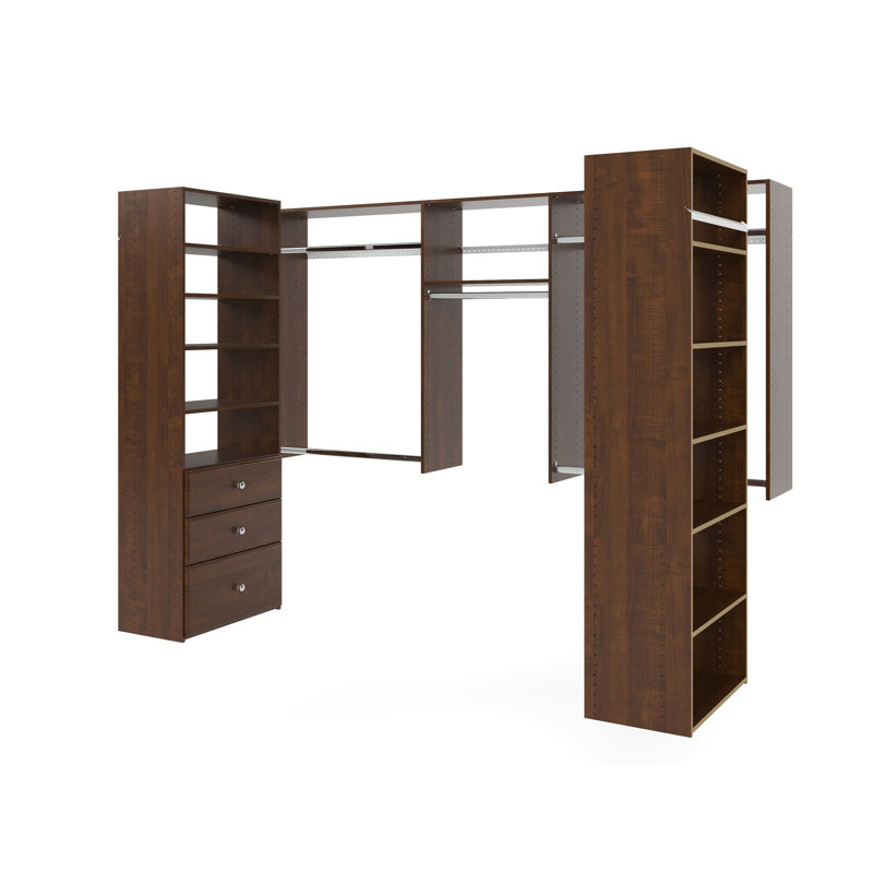 Grid 96'' Walk-In Set (Can Be Cut To Fit), Truffle