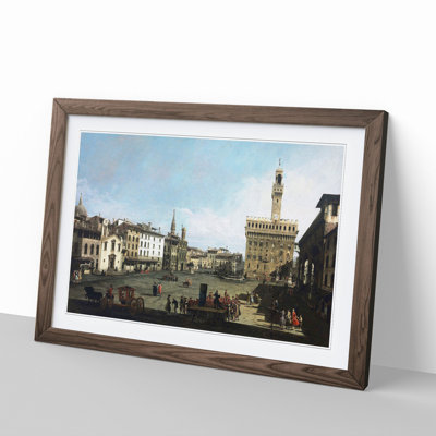 Piazza Signora in Florence by Giovanni Canaletto - Picture Frame Painting