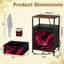 Table de chevet 2 tiroirs avec station de charge, table de chevet pour chambre avec ports USB et amp; Table de chevet noire Outlets