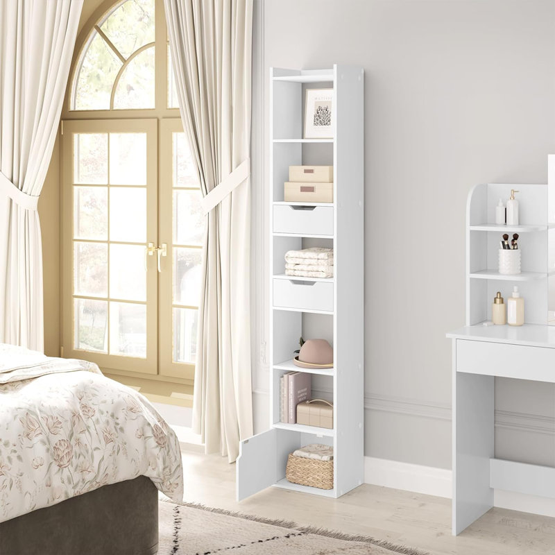Noblet 181cm H x 33cm W Standard Bookcase, White