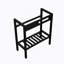 Lavabo console en céramique d'inspiration rétro 28 po x 12 po avec planche à laver intégrée, trop-plein et pieds noirs élégants