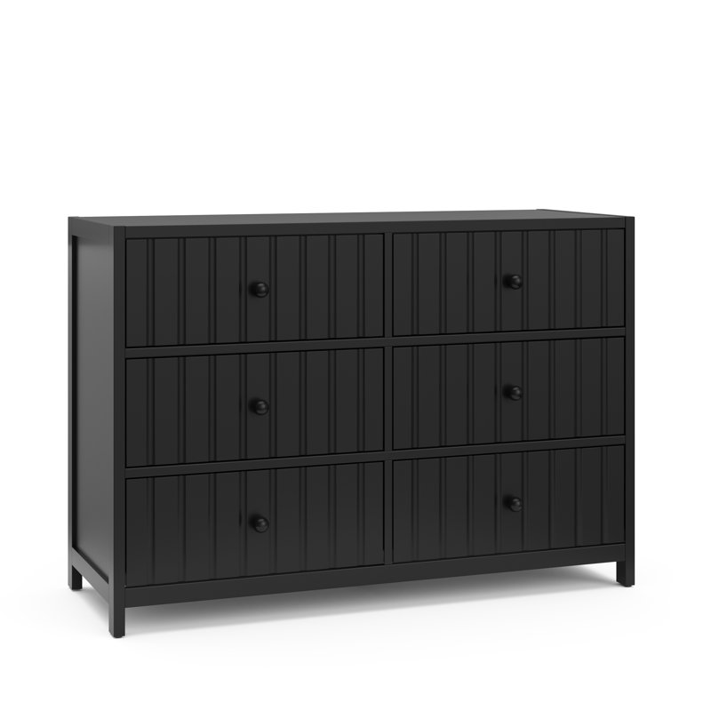Commode double 6 tiroirs Teddi, Noir
